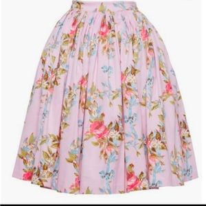 Petite Pink Floral Blue Ribbons Jenny Skirt
